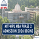 MIT-WPU MBA Phase 2 Admission 2026 Begins; Apply by March 23 @mitwpu.edu.in